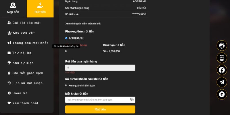 Xác nhận thông tin rút tiền nhà cái 789WIN